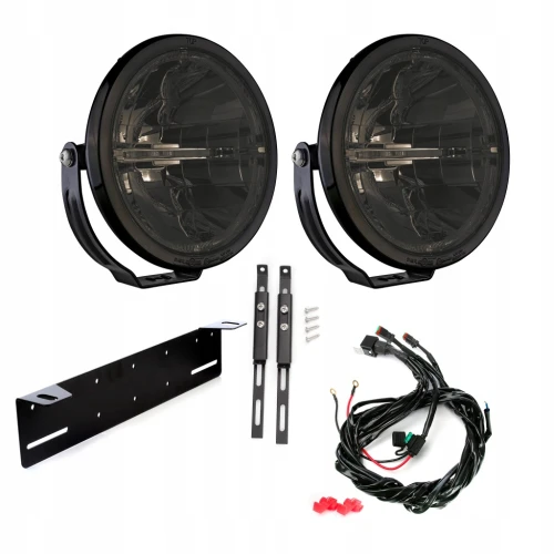 Lampa LED STRANDS Ambassador Dark 23 cm 67W Off-Road Okrągła Uchwyt + Insta
